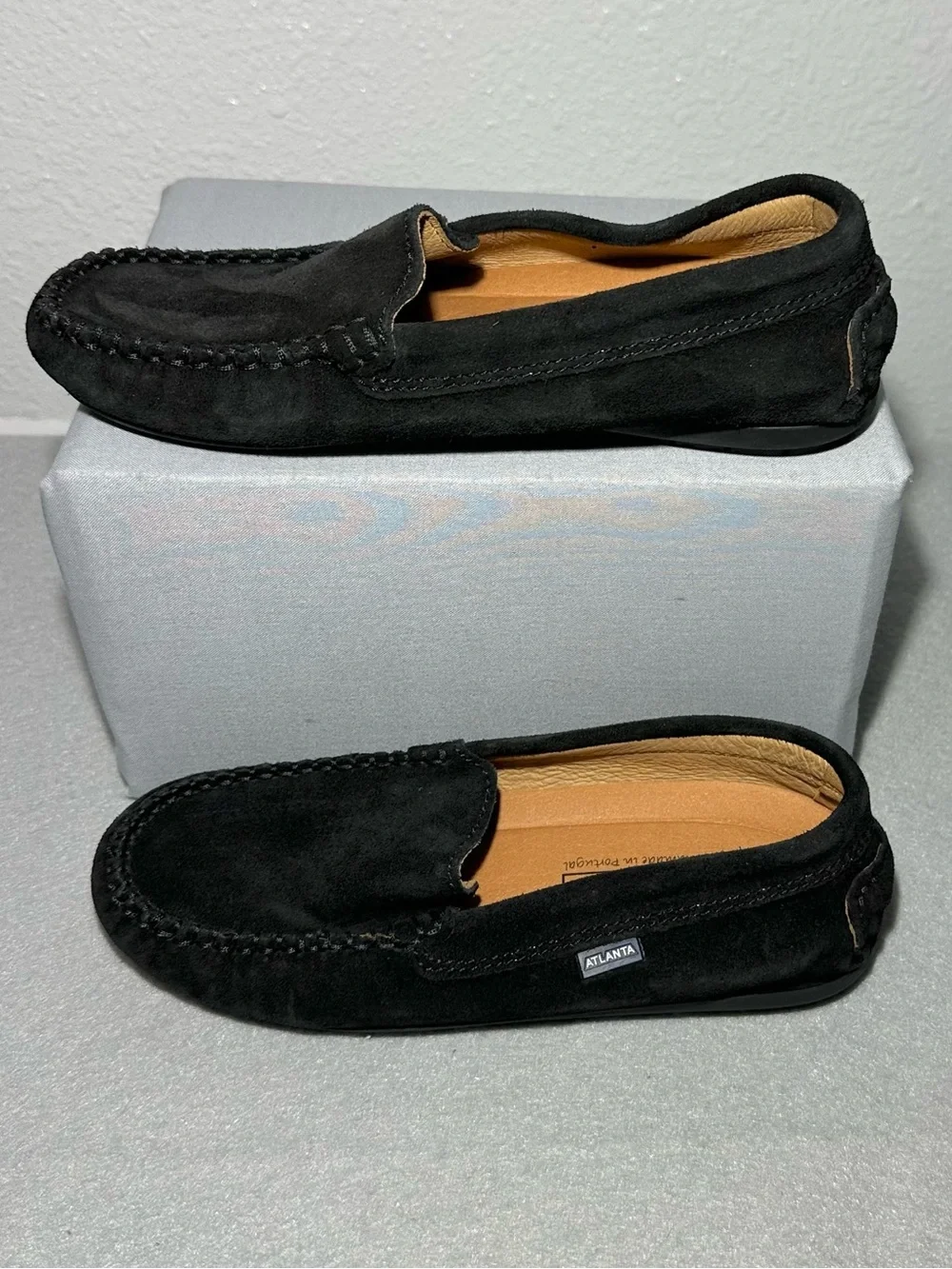 ATLANTA MOCASSIN BLACK SUEDE LOAFER